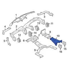 HVAC Duct Adapter Instrument Panel Air