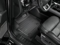 Super Duty 2023-2024 Black 3-Piece Tray Style Floor Liner for Carpet Flooring, for SuperCab or CrewCab w/Storage Box