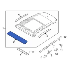 Sunroof Molding Roof Headliner - Front