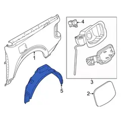 Quarter Panel Splash Shield Filler - Left