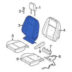 Seat Back Cushion Cover (Regular Cargo Van)