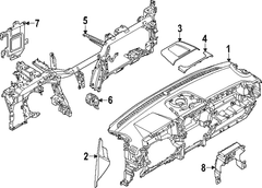Panel Trim <br>Instrument Instrument Cover Molding Top