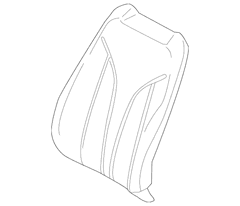 Seat Back Cushion Cover - Left, Front