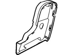 Shield Seat Back Recliner Adjustment Mechanism Cover - Right, Rear, Outer
