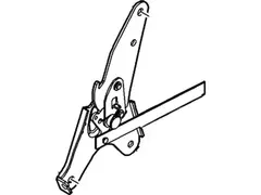 Folding Seat Latch Back - Left, Rear