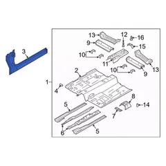 Rocker Panel Side Floor Member - Right, Front