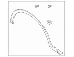 Wheel Arch Molding - Left, Lower