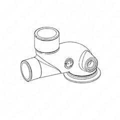 Raw Water Pump Elbow - S60 14L, DDEC IV