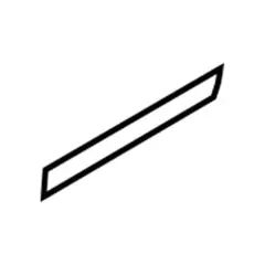 Trim Stripe Tape Decal - Right, Front