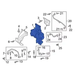 A complete turbocharger Incl.Integrated Exhaust Manifold - 2.0L