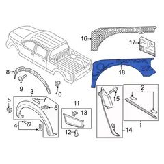 Truck Bed Decal Stripe - Left, Rear, Back