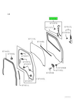 GARNISH,FR DOOR SASH,RR LH 1