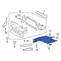 Radiator Support Splash Shield Stone Deflector - Front 5.2L