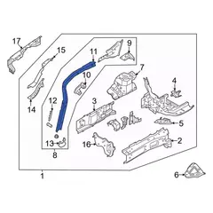 Fender Bracket Rail Reinforcement - Left, Front