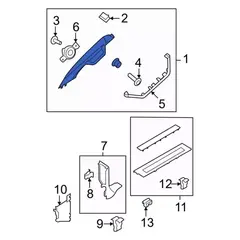 Body A-Pillar Trim Panel Windshield molding - Left