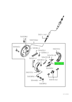 SPRING,PARKING BRAKE SHOE 1