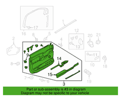 Door Interior Trim Panel - Left, Front, Lower