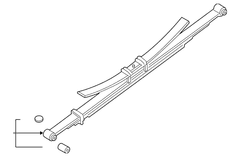Leaf Spring - Left, Right, Rear