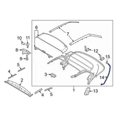 Convertible Top Push Rod Stabilizer - Right (Convertible)