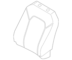 Seat Back Cushion Cover legend cloth Onyx - Left, Front