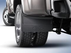 Super Duty 2023-2024 Black Molded Rear (DRW) Pair with Ford Oval Splash Guards without Wheel Lip Molding Only