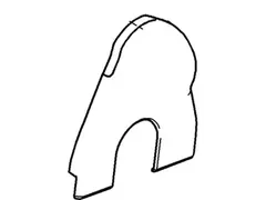 Shield Seat Back Recliner Adjustment Mechanism Cover - Left, Rear, Outer