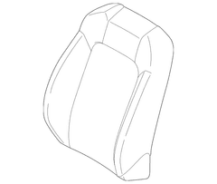 Seat Back Cushion Cover - Right, Front (Coupe)