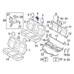 Headrest - Rear, Center
