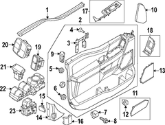 Power Seat Switch Bezel Housing - Left, Front