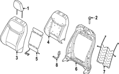 Cover Seat Back - Right, Front