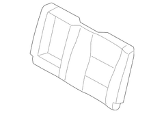 Seat Back Cushion Cover - Left, Rear