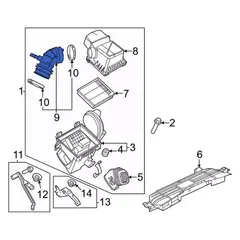 Engine Air Intake Hose - 2.5L