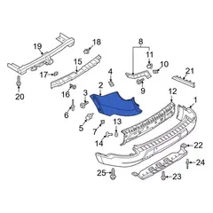 Extension Cover Bumper <br>Bumper Corner Bar Side End cap - Left, Rear, Upper (TIMBERLINE., TRAIL)