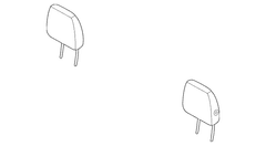 Headrest - Right, Rear (Badlands)