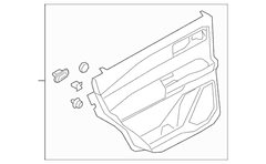 Door Trim Panel - Right, Rear, Lower (XLT)