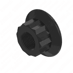 M10 x 1.5 12-Point Flanged Nut, 20 mm, ASTM 194 Grade 7