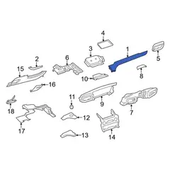 Instrument Panel Molding - Right