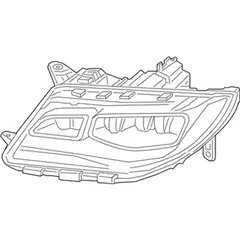Sealed Beam Headlight - Left, Front