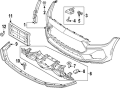 Cover Bumper <br>Bumper Pad - Front, Upper