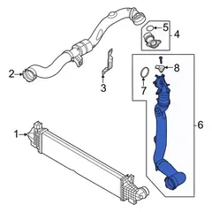 Intercooler Pipe Tube Charge Air Cooler - Outlet 1.5L