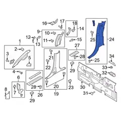 Body C-Pillar Trim Panel