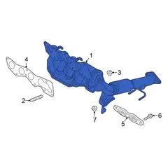 Catalytic Converter with Integrated Exhaust Manifold And Catalyst - 2.0L
