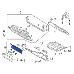 Radiator Shutter End Active Grille - Front (Raptor Series)