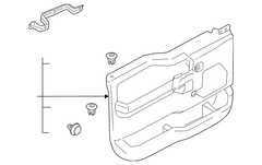 Door Interior Trim Panel - Right, Front 18 Radio Speakers