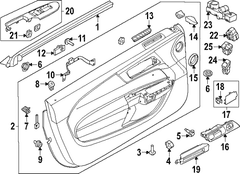 Door Interior Trim Panel Level 1 Space /blk onyx - Right, Front, Inner