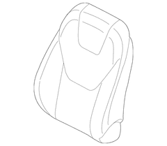 Seat Back Cushion Cover - Left, Front, Driver