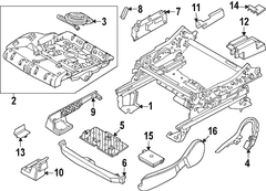 Cover Seat Track - Left, Front