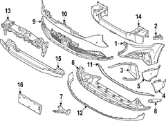 Bumper Molding MOULDING Bar - Right, Front