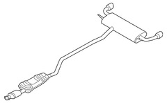 Converter Muffler and pipe - 2.0L