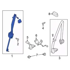 Seat Belt Retractor Pretensioner - Right, Front